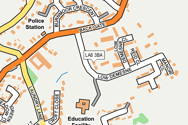 LA6 3BA map - OS OpenMap – Local (Ordnance Survey)