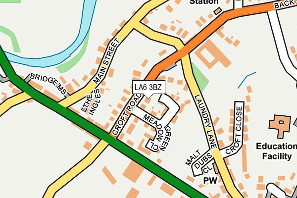 LA6 3BZ map - OS OpenMap – Local (Ordnance Survey)