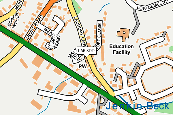 LA6 3DD map - OS OpenMap – Local (Ordnance Survey)