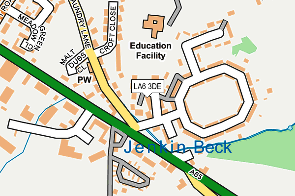LA6 3DE map - OS OpenMap – Local (Ordnance Survey)