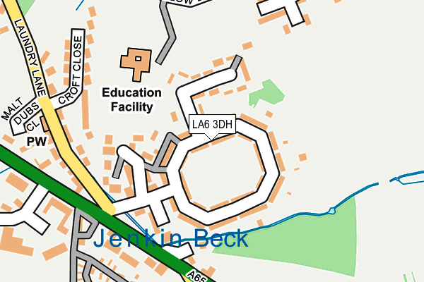 LA6 3DH map - OS OpenMap – Local (Ordnance Survey)