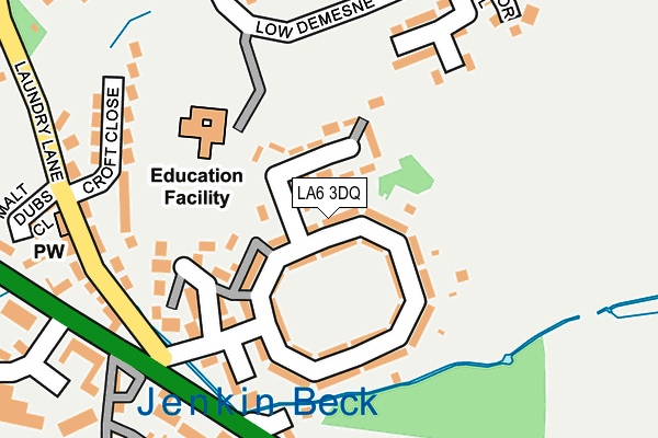 LA6 3DQ map - OS OpenMap – Local (Ordnance Survey)