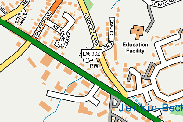 LA6 3DZ map - OS OpenMap – Local (Ordnance Survey)