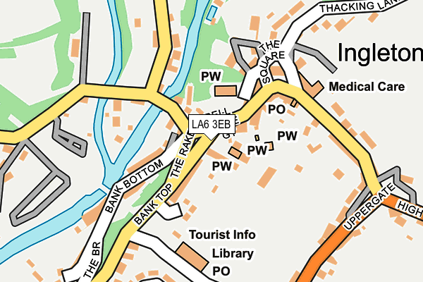 Map of INGLETON GRILL HOUSE LTD at local scale