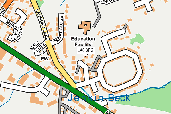 LA6 3FG map - OS OpenMap – Local (Ordnance Survey)
