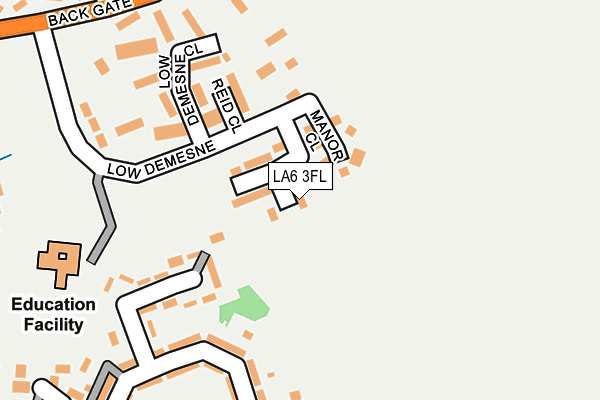 LA6 3FL map - OS OpenMap – Local (Ordnance Survey)