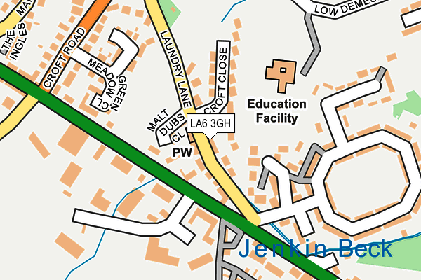 LA6 3GH map - OS OpenMap – Local (Ordnance Survey)