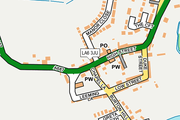 LA6 3JU map - OS OpenMap – Local (Ordnance Survey)