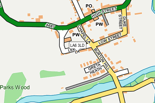 LA6 3LD map - OS OpenMap – Local (Ordnance Survey)