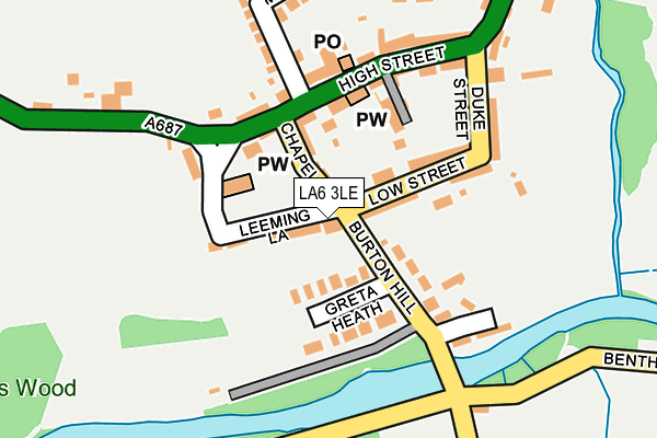 LA6 3LE map - OS OpenMap – Local (Ordnance Survey)
