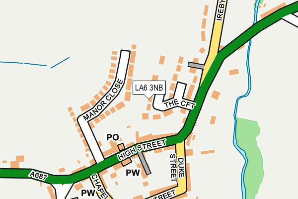LA6 3NB map - OS OpenMap – Local (Ordnance Survey)