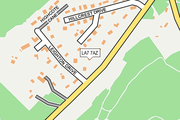 LA7 7AZ map - OS OpenMap – Local (Ordnance Survey)