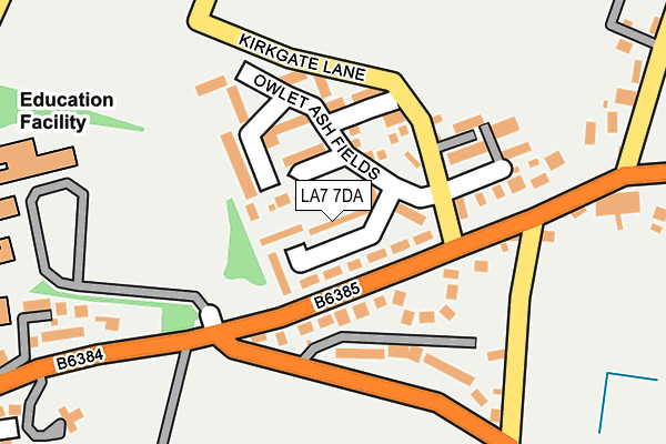 LA7 7DA map - OS OpenMap – Local (Ordnance Survey)