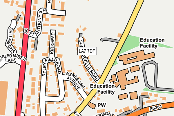 LA7 7DF map - OS OpenMap – Local (Ordnance Survey)