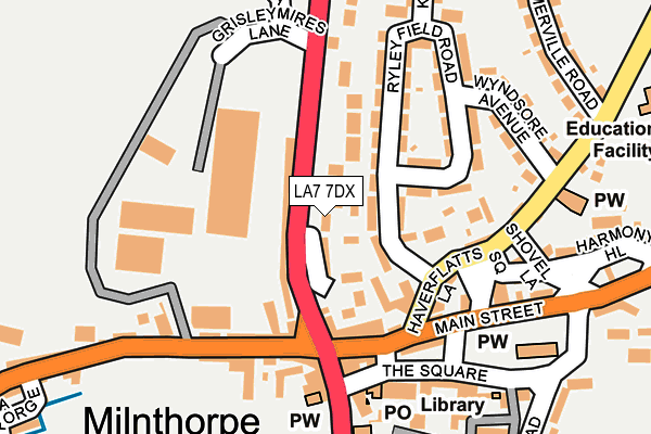 LA7 7DX map - OS OpenMap – Local (Ordnance Survey)