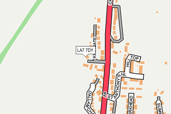 LA7 7DY map - OS OpenMap – Local (Ordnance Survey)