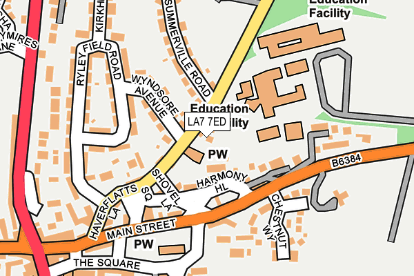 LA7 7ED map - OS OpenMap – Local (Ordnance Survey)