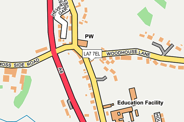 LA7 7EL map - OS OpenMap – Local (Ordnance Survey)