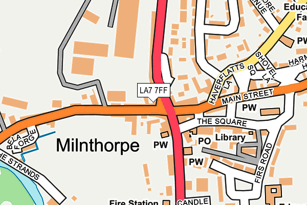 LA7 7FF map - OS OpenMap – Local (Ordnance Survey)
