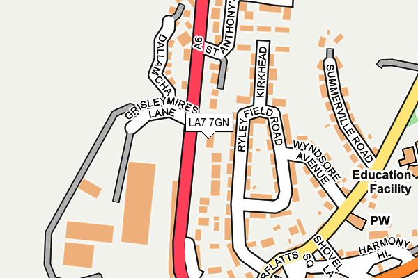 LA7 7GN map - OS OpenMap – Local (Ordnance Survey)