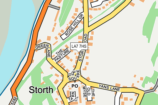 LA7 7HS map - OS OpenMap – Local (Ordnance Survey)