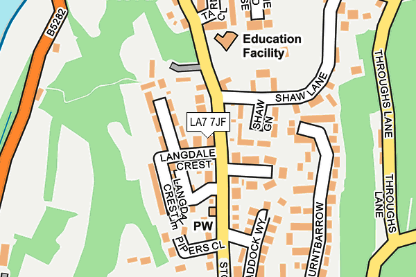 LA7 7JF map - OS OpenMap – Local (Ordnance Survey)