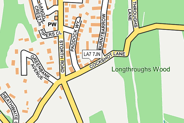 LA7 7JN map - OS OpenMap – Local (Ordnance Survey)