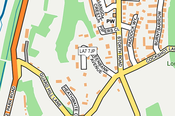LA7 7JP map - OS OpenMap – Local (Ordnance Survey)