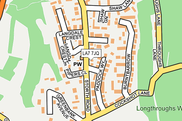 LA7 7JQ map - OS OpenMap – Local (Ordnance Survey)