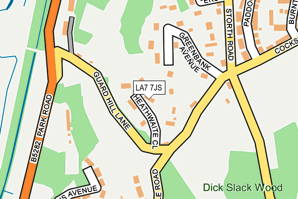 LA7 7JS map - OS OpenMap – Local (Ordnance Survey)