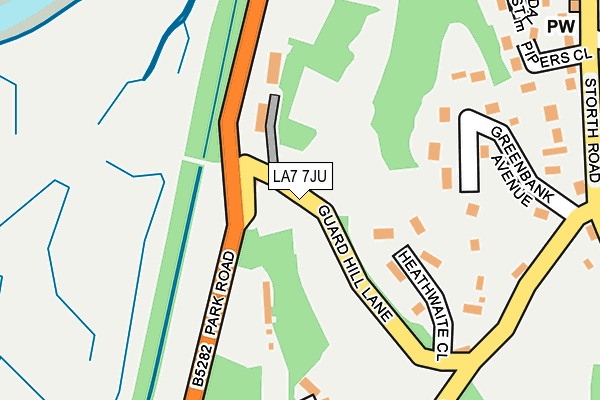 LA7 7JU map - OS OpenMap – Local (Ordnance Survey)
