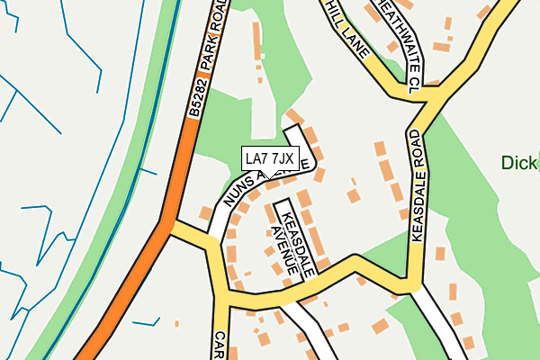 LA7 7JX map - OS OpenMap – Local (Ordnance Survey)