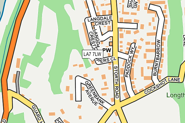 LA7 7LW map - OS OpenMap – Local (Ordnance Survey)