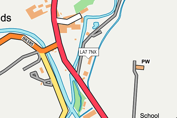LA7 7NX map - OS OpenMap – Local (Ordnance Survey)