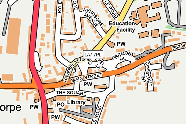 LA7 7PL map - OS OpenMap – Local (Ordnance Survey)