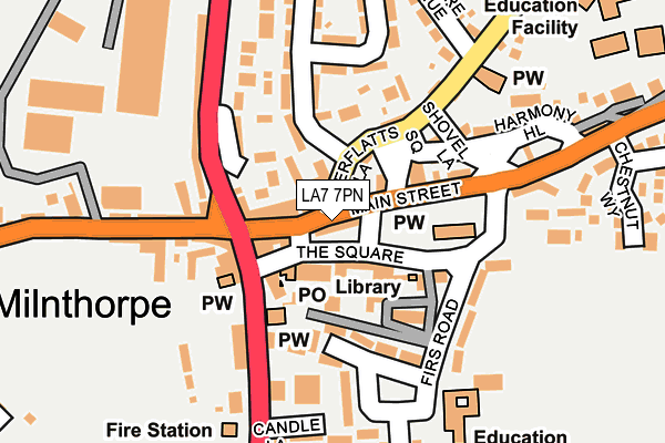 LA7 7PN map - OS OpenMap – Local (Ordnance Survey)