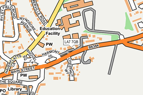 LA7 7QB map - OS OpenMap – Local (Ordnance Survey)