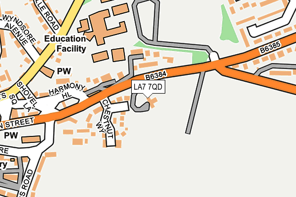 LA7 7QD map - OS OpenMap – Local (Ordnance Survey)