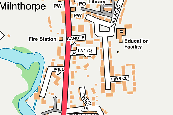 LA7 7QT map - OS OpenMap – Local (Ordnance Survey)