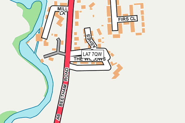 LA7 7QW map - OS OpenMap – Local (Ordnance Survey)