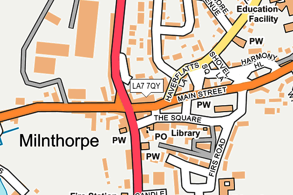 LA7 7QY map - OS OpenMap – Local (Ordnance Survey)