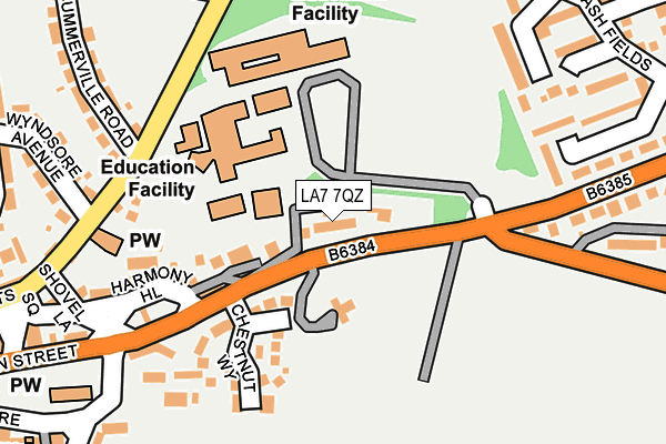 LA7 7QZ map - OS OpenMap – Local (Ordnance Survey)