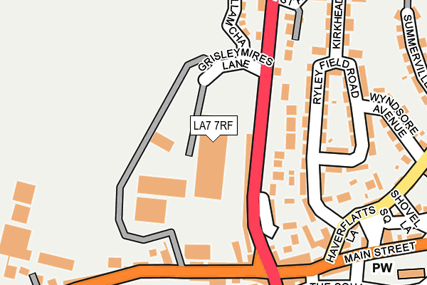 LA7 7RF map - OS OpenMap – Local (Ordnance Survey)