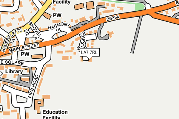 LA7 7RL map - OS OpenMap – Local (Ordnance Survey)