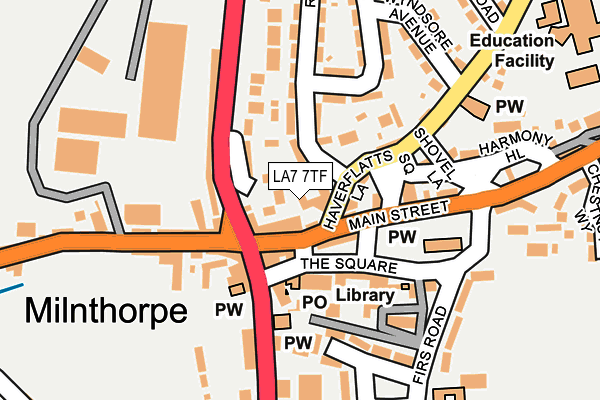 LA7 7TF map - OS OpenMap – Local (Ordnance Survey)
