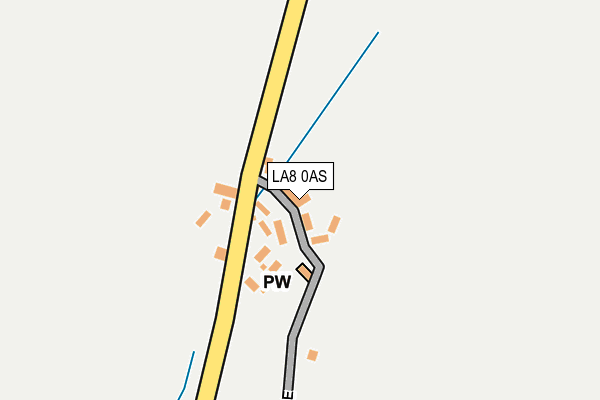 LA8 0AS map - OS OpenMap – Local (Ordnance Survey)