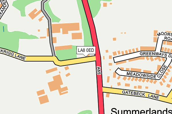 LA8 0ED map - OS OpenMap – Local (Ordnance Survey)