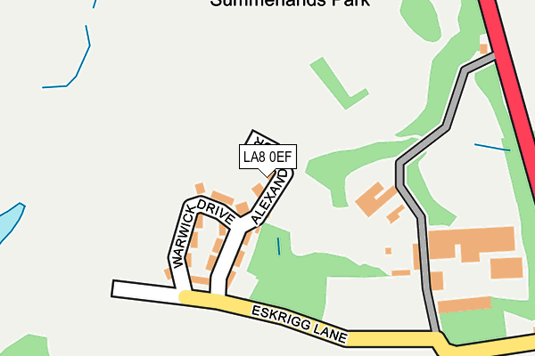 LA8 0EF map - OS OpenMap – Local (Ordnance Survey)