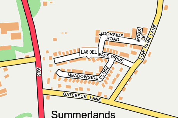 LA8 0EL map - OS OpenMap – Local (Ordnance Survey)