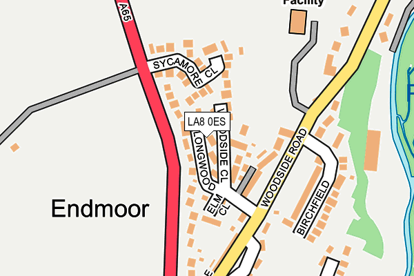 LA8 0ES map - OS OpenMap – Local (Ordnance Survey)